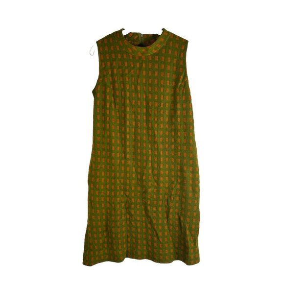 American Vintage Dresses & Skirts - Vintage 60s Geometric Knit Sleeveless Sheath Dress Mod